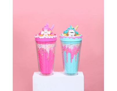 Kelímek s viečkom a slamkou Zmrzlinový Pejsek 480ml - viac variant