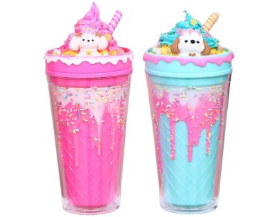 Kelímek s viečkom a slamkou Zmrzlinový Pejsek 480ml - viac variant