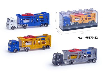 Sparkys Kovový model kamiónu s návesom 1:64 černý tahač