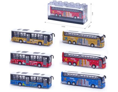 Sparkys Kovový model školského autobusu s otváracími dverami 1:64 školní autobus žlutý