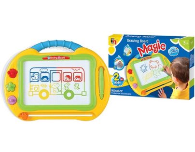 Sparkys Kresliaca tabuľka kufrík žltý 2v1 Magic