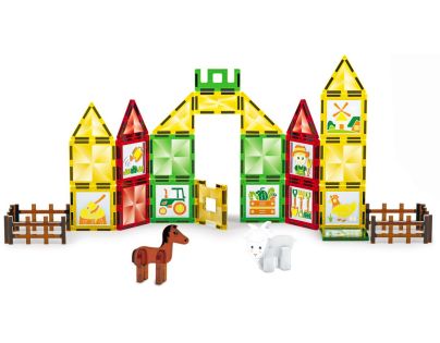Sparkys Magnetická stavebnica - Farma s maľovaním 46 ks