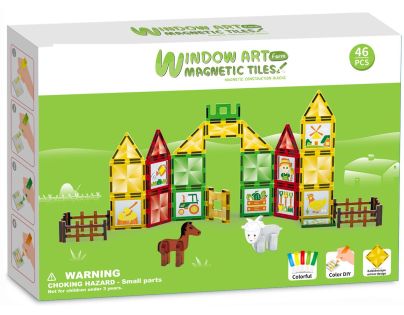 Sparkys Magnetická stavebnica - Farma s maľovaním 46 ks