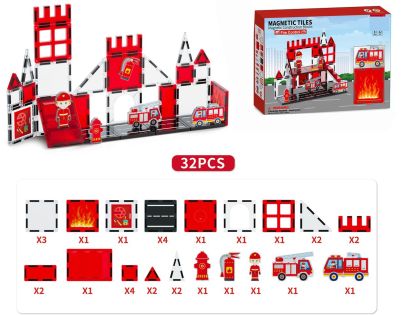 Sparkys Magnetická stavebnica - Hasiči 32 ks