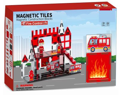 Sparkys Magnetická stavebnica - Hasiči 32 ks