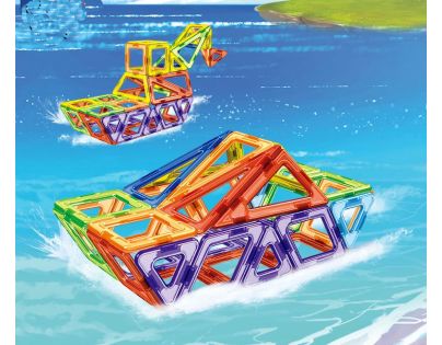 Sparkys Magnetická stavebnica 104 ks- Loď