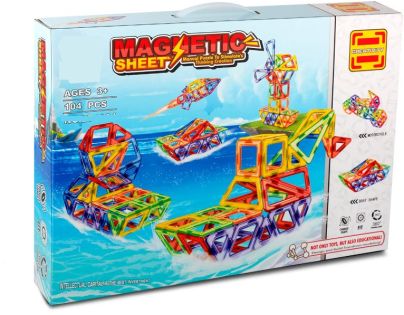 Sparkys Magnetická stavebnica 104 ks- Loď