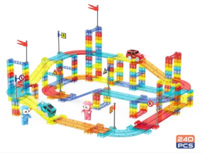 Sparkys Magnetická závodná dráha 240 ks + elektrické auto