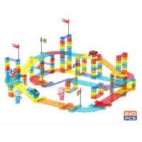 Sparkys Magnetická závodná dráha 240 ks + elektrické auto 2