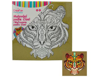 Sparkys Maľovanie na plátno - Tiger 30 x 30 cm