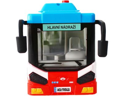 Sparkys Mestský autobus na setrvačník s osvetlením a zvukom - červený