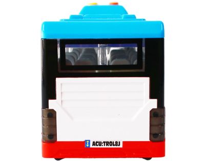 Sparkys Mestský autobus na setrvačník s osvetlením a zvukom - červený