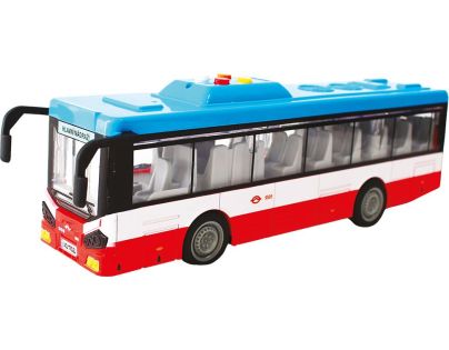 Sparkys Mestský autobus na setrvačník s osvetlením a zvukom - červený