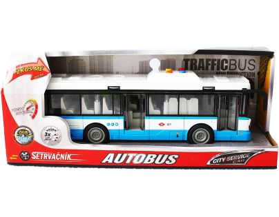 Sparkys Mestský autobus na setrvačník s osvetlením a zvukom - modrý
