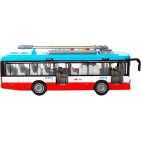 Sparkys Mestský trolejbus na setrvačník s osvetlením a zvukom - červený 4