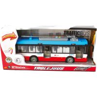 Sparkys Mestský trolejbus na setrvačník s osvetlením a zvukom - červený 6