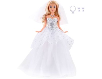 Sparkys Módna bábika v bielych svadobných šatách
