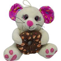 Sparkys Myš s donutom biela 20 cm