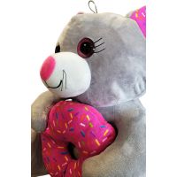 Sparkys Myš s donutom sivá 25 cm 2