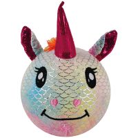 Sparkys Nafukovací plyšový kamarát - Jednorožec dúhový 23 cm