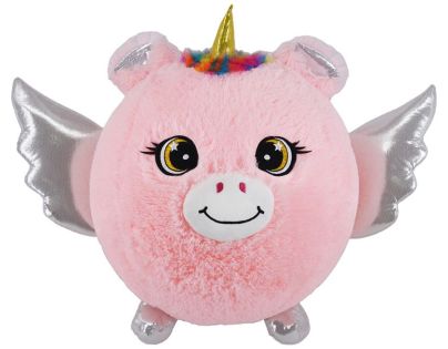Sparkys Nafukovací plyšový kamarát - Ružový jednorožec 30 cm