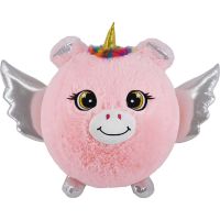 Sparkys Nafukovací plyšový kamarát - Ružový jednorožec 30 cm