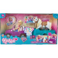 Bábika farmárka - kôň, auto s prívesom 6