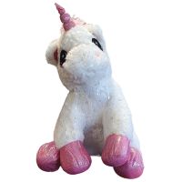 Sparkys PLYŠÁKOV - Jednorožec sediaci 45 cm bílý