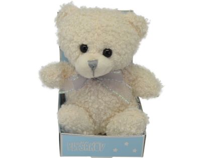 Sparkys PLYŠÁKOV - Medvedík s mašľou 12 cm bílý