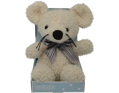 Sparkys PLYŠÁKOV - Myšák s mašľou 15 cm viac druhov bílý