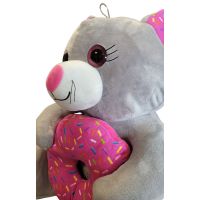 Sparkys PLYŠÁKOV - Sivá myška s donutom 45 cm 2