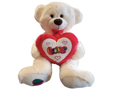 Sparkys PLYŠÁKOV - Veľký Medveď so srdcom a mašľou 60 cm