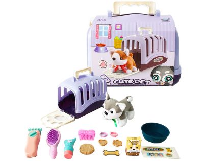 Sparkys Plyšový maznáčik v prepravke - sada 15 ks fialová