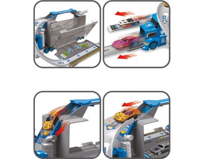 Sparkys Policajný kamión so 4 autami a dopravnými značkami