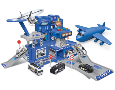 Sparkys Policajný SET garáž s autom meniacim farbu