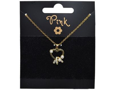 Sparkys Pozlátený retiazok s príveskom SRDCE a PERLY