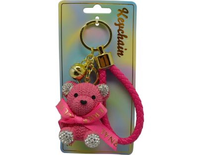 Sparkys Prívesok na kľúče - Ružový medvedík