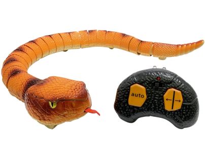 Sparkys RC Had s biomimikry a svietiacimi očami - oranžový