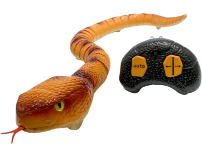 Sparkys RC Had s biomimikry a svietiacimi očami - oranžový