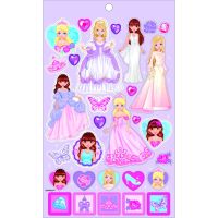 Sparkys Samolepky oblečenie + omaľovánky PRINCEZNY 2