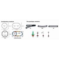 Sparkys Set železnice - Parná lokomotíva s vozňami a príslušenstvom 2