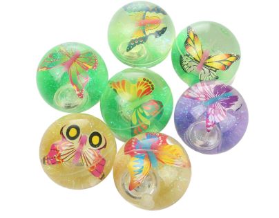 Sparkys Skákací svietiaci vodný loptu MOTÝĽ 6 cm - viac druhov