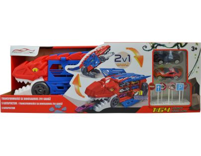 Sparkys Transformujúci sa dinosaurus 2v1 garáž s katapultom