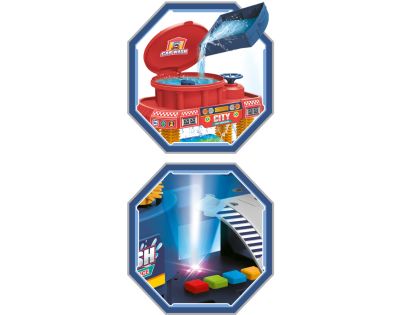 Sparkys Veľký SET garáž 32 ks s autom meniacim farbu a lietadlom