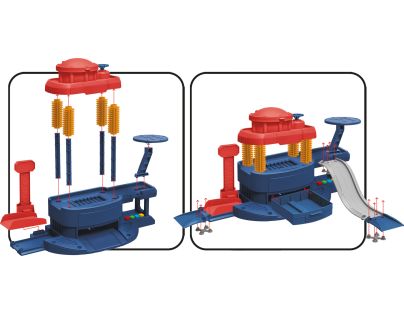 Sparkys Veľký SET garáž 32 ks s autom meniacim farbu a lietadlom