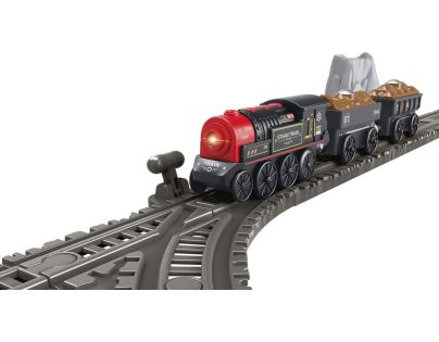 Sparkys vláčiky - RC Parový vlak - čierny (so zvukmi, svetlami a dymovými efektmi)