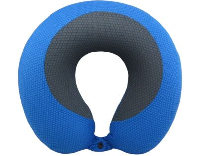 Sparkys Záhlavník s pamäťovou penou a gombíkom - modrý