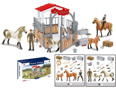 Sparkys Zvieratká z farmy - Malá jazdecká dráha s príslušenstvom 2 druhy