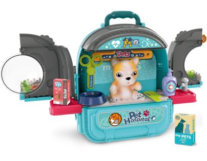 Sparkys Zvieracia nemocnica v batohu Pes 3v1 modrá
