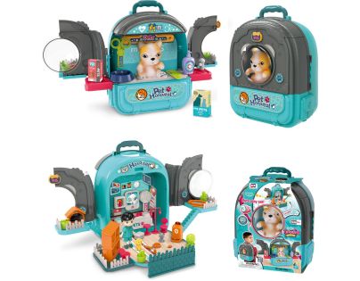 Sparkys Zvieracia nemocnica v batohu Pes 3v1 modrá